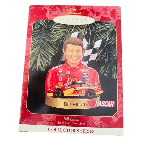 Hallmark Keepsake Ornament Set Of 5 NASCAR Wedding Baby Nephew Great Grandson - Picture 2 of 6